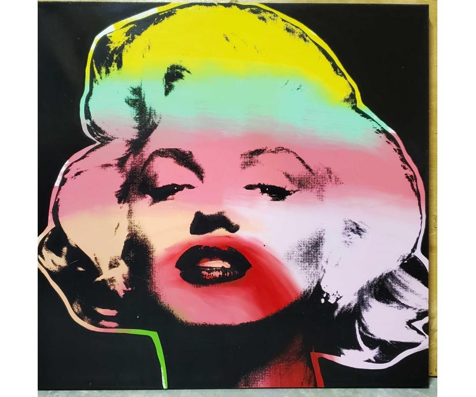 Steve Kaufman - Marilyn Monroe Louis Vuitton LV Oil Painting Purse Bag  Trunk - for sale