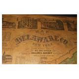 Jay Gould Map of Delaware Co. - Fully Restored-Archivaly Mounted