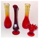 Colored Glass Vases