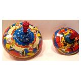 Tin Lithographed Tops - Circa 1950