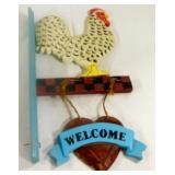 Rooster Welcome Sign