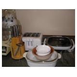 Kitchen toaster, blender, electric fry pan