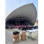 Saddlespan Tent Concert Shell Including Storage Sea Cans