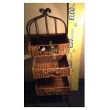 Wicker Knick knack display case