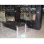 DARRAN Sleigh Desk Set w/Credenza & Vert. Cabinets