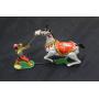 RARE ROSKO Kuramochi Tin litho Toy Horse Trainer