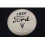 RARE 1934 Ford V8 Tire Cover / Large Button Sign