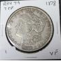 1878 REV 79 7V TF MORGAN DOLLAR  VF