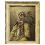 Joseph Henry Sharp O/B Portrait of Native American