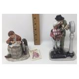 Two porcelain figurines inspired by Norman