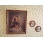 Religious picture & plaques. 19"x22" & 6"
