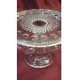 Glass Cake Plate 11" Diameter, 7" Height