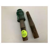 Two wooden pegs glass insulatorVINTAGE - TOYS   BOARD GAMES