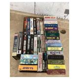 35 MISC VHS TAPES - RECORDS CD DVD VHSRetro cake holder