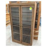 MID CENTURY MODERN FURNITURE - BOOKCASEClear glass vases & candlesticks box