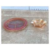 2 PIECES CARNIVAL GLASSSet of clear storage jars and containers