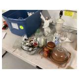 Religious figurines lamp fall decor serving dishesROLL OF MATERIAL - HOUSEHOLD MISC
