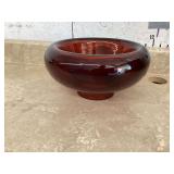 VINTAGE RED GLASS BOWL - GLASSElegant gold necklace with red charm