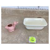 VINTAGE HAEGER POTTERY14kt gold filled brooch with genuine opal