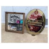 TIN METAL PLASTIC SIGNS BEER POP CIGARETTE MIRRORSTwo silver dangle earrings