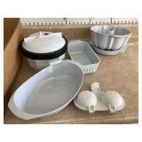 Vintage Nordic Ware box with cookbookGold necklace mom charm gold earrings