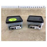 Two 1lb boxes of 9 x 2 green deck screwsElegant gold ring with red gem