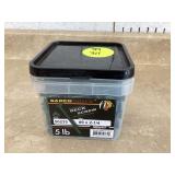 5lb box of 9x2-1 4 green deck screwsGold ring with light blue gemstone