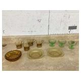 Old glowing glass itemsNew large enamel pop pins for sale