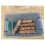 5 ROLLS OF WHEAT PENNIES - COINS