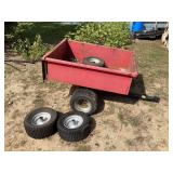 Small trailer with three mower tires