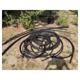 Different sizes black plastic water line