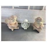3 CHERUB FIGURINES - FIGURINES
