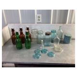Antique glass containers