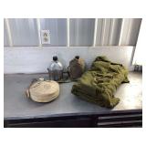 Military canteens wool blanket Boy Scout canteen