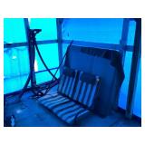 Green striped swing needs reassembly