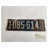 White with blue letters 26 ILL