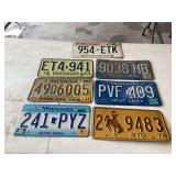 Old collection of state license plates