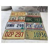 Collection of old state license plates