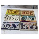 Vintage collection of state license plates