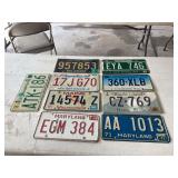 Collection of old state license plates