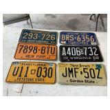 Authentic old US license plates