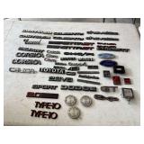 Various old car logos