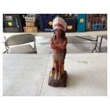 Antique ceramic Native American chief with small chip