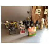 Various paint removers and polyurethane sprays