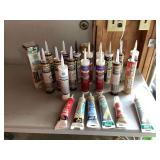 Various caulking tubes
