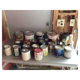 Various paint cans