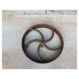 ANTIQUE CAST IRON WHEEL - VINTAGE