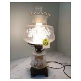 Vintage Electric Hurricane Lamp - Mid Century Modern Design - Retro Table LampKey