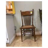 ANTIQUE CANE BOTTOM CHAIR