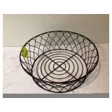 Wire basket for faux fruit display
